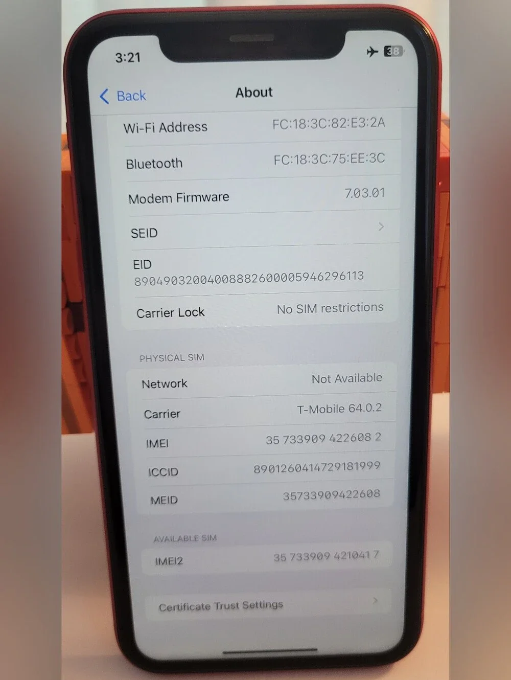 Apple iPhone XR Red 64gb USED UNLOCKED